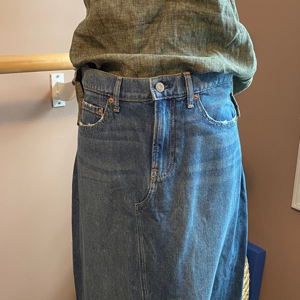 Gap denim maxi skirt 8 NWTs - Picture 3 of 7